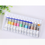 Pdtoweb uus, 12 toru, 6 ml akr&uuml;&uuml;l-kunstiv&auml;rvide komplekt, erinevaid v&auml;rve Artist k&auml;sit&ouml;&ouml; l&otilde;uendipintsel