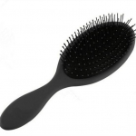 Mini Unisex taskusuuruses libisemisvastane masseerija kuivadele juustele lahtiharutav m&auml;rja harjaga peanahk must