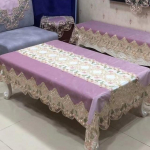 Laudlina Euroopa Luksuslik Tikitud Laua S&ouml;&ouml;gilaua kate Laudlina Kuldne Velvet Kuldne Lillepits Tv Kapp Tolmukate 120X170cm