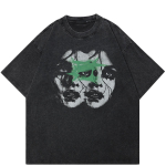 2024 Streetwear Twins Face Graphic Unisex T-s&auml;rk S must