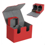 Deck Storge Box for 160+ Collectible Continer with Comprtment Gme ic Closure Cse Tcg Black gray