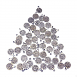 100-osaline nikerdatud lillem&uuml;ndi amulett ehete valmistamiseks