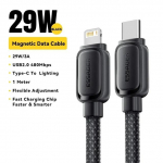 Essager PD29W USB C valgustuse magnetkiirlaadija sassivaba kaabel iPhone'i 14 13 12 11 Pro Max jaoks 1m must
