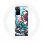 &Uuml;mbris Xiaomi Redmi Note 11s 5G Tanjiro ja Nezuko Demon Slayer Kimetsu no Yaiba Anime jaoks