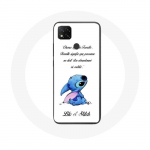 Xiaomi Redmi 9C &uuml;mbris Lilo ja Stitch Ohana Quote White