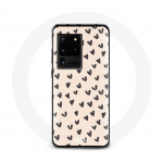 &Uuml;mbris Samsung Galaxy S20 Ultra abstraktse tekstuuriga mustade s&uuml;damete jaoks