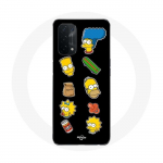 Oppo A54 5G &uuml;mbris The Simpsons kleebised mustal taustal