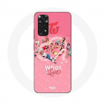 Coque pour Xiaomi Redmi Note 11 4G TWICE Logo Rouge Affiche What Is Love