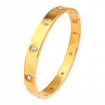 Roostevabast terasest kuldse v&auml;rviga kaunid armastajad kuupmeetrist tsirkooniumoksiidist k&auml;ev&otilde;rud k&auml;ev&otilde;rud naistele pulmadeks Randmepael Trendikad ehted kingitused