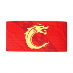 Sport Captain C Arm Unisex elastne Kinnituslint Libisemisvastane Dragon Print Reguleeritav Rihm Meeskonnatreening V&auml;lijalgpallur Jalgpall Kapteni K&auml;epael 35cm punane
