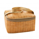 Rotangist l&otilde;unakott, isoleeritud deformatsioonivastane rebenemiskindel &scaron;ikk suure mahutavusega toidukonteiner pikniku jaoks khaki