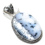 Natural Dendrite Opal Gemstone 925 Sterling Silver Gift Pendant 2.44 u0q52