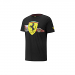 PUMA Ferrari Racing Series Logotr&uuml;kiga L&uuml;hikeste Varrukatega T-s&auml;rk Meeste Topp Must 535851-01 M