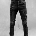 Sirged teksad Meeste k&otilde;rge v&ouml;&ouml;kohaga Teksas Kevadsuvi Boyfriend Teksad T&auml;navar&otilde;ivad Kitsad cacual Designer pikad teksap&uuml;ksid p&uuml;ksid 3XL must