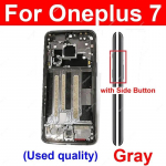 Keskmine raamikaas OnePlus 1+ 7 7T 7Pro 8 8T 8Pro jaoks, keskmine raami korpus, esiraam, tagakaas, varuosad 7 Grey