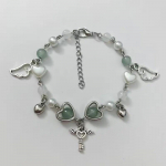 Moodsad armastuse tiivad helmestega k&auml;ev&otilde;ru Peen Love Y2K roosa v&otilde;tmega ripats k&auml;ev&otilde;ru Naiste peo ehted s&otilde;bra kingitus