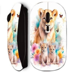 Souris sans fil maniacase noir Lionne et ses bebes