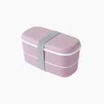 Bento Box plastmaterjalist suletud lekkekindel toiduk&uuml;lmik v&auml;rske s&auml;ilituskarp Kahekihiline laste l&otilde;unakarp 15.5 cm * 7.8 cm * 8.5 cm roosa