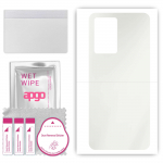 apgo MATTE Protective Skin Sticker for the back compatible with TCL 408, Wrap Film, Hydrogel Film, Flexible, Soft TPU with positioning layer easy inst