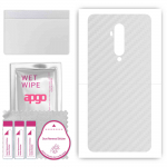 apgo Protective Skin Sticker for the back compatible with OnePlus 7T Pro, Wrap Film, Foil, Vinyl - Pattern Transparent Carbon