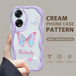 Armas koomiksimustriga kreemjas tekstuuriga korpus, lainelise servaga pehme silikoonkaanega telefoni&uuml;mbris OPPO Reno Realme jaoks OPPO A15 valge