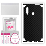 apgo Protective Skin Sticker for the back+sides compatible with Honor 20i, Full Wrap Film, Foil, Vinyl - Pattern Carbon Black
