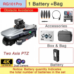 RG101 PRO UAV 8K kahe teljega kardaan HD kahe kaameraga lasertakistuste v&auml;ltimise harjadeta mootor GPS 5G WIFI FPV Quadcopter m&auml;nguasi 5000m With OAS-1B