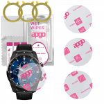 3x apgo Ultra-Clear Hybrid protective glass compatible with Mobvoi TicWatch Pro S 2021, flexible nano glass, great replacement for tempered glass, scr