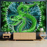 Violetne Loong Dragon Totem Gobel&auml;&auml;n Multikas Lossi seinarippus Tuba Vaip Voodikate Rannamatt Tapis Kodukaunistused Gobel&auml;&auml;nid Kunst 95x70CM
