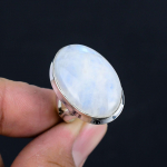 Vikerkaare Kuukivi V&auml;&auml;riskivi Ripats Massiivne 925 Sterling H&otilde;be S&otilde;rmus Ehted Kingitus Unisexile