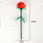 Valentine kingitus Roosi lillekimp Loomingulised ehitusklotsid Kingitus t&uuml;drukutele P&uuml;hadekingitus t&uuml;druks&otilde;brale Red rose-77Pcs