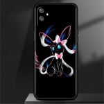 Telefoni&uuml;mbrised Realme jaoks 8 6 7 5 Pro C3 C21Y C15 C21 C35 8i XT GT Master Neo2 Neo3 Black Fundas Cover Pokemon Eevee Elves Realme XT