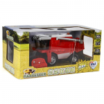 1/24 sulamiga kombineeritud nisukombaini mudel P&otilde;llumajandustraktori s&otilde;iduki heli ja valgus, mis sobib laste m&auml;nguasjade kollektsiooni jaoks 1/24-Size:12*13*9cm punane