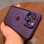 Funda &uuml;mbris iPhone'i 15 14 13 12 11 Pro Max Plus jaoks l&auml;bipaistev Magsafe'i magnetilise l&auml;&auml;tse kaitse jaoks matt h&auml;rmas kate iPhone 13