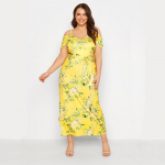 Sling Lilletr&uuml;kiga pikk kleit naistele V-kaelusega v&auml;ljal&otilde;ikega &otilde;lg L&uuml;hikeste varrukatega lips v&ouml;&ouml;kohal Maxi kleit Elegantne moodne hingav t&ouml;&ouml; pluss kleit XL