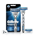 Gillette Mach3 Turbo Razor, 1 pakk, 2 t&uuml;kki, Korea habemenuga