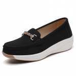 Ehtsast nahast naistejalatsid K&auml;sitsi valmistatud lamedad vabaajajalatsid Naistele libisevad jalavarjud Naiste kingad 35 aprikoosi