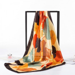 Siidist sall, mitmek&uuml;lgne varjund kevad- ja suveks, 90 cm ruudukujuline sall, p&auml;ikesekaitse &scaron;all, mitmek&uuml;lgne naiste siidisall, dekoratiivne kingisall 80-100cm kollane