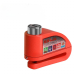 Mootorratta lukustusalarm Ohutuse kaitse tabaluku ketas alumiiniumsulamist vargusvastane meeldetuletus trossi lukustuskott Mootorratta lisavarustus Car lock punane