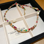 Looduslikust kivist kaelakee magus dopamiinp&auml;rl Barokne kaelakee lihtne rangluukett moodne temperament aksessuaar