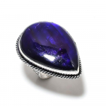 Natural Blue Labradorite Gemstone 925 Sterling Silver Gift Ring Size 8 n7s64