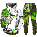 Meeste Loomade Bass Carp P&uuml;&uuml;k 3D Prindi Mood Fisher Tracksuit Unisex Hoodie Jooksup&uuml;ksid 2tk Komplekt V&auml;liriided Suurus S-6XL 5XL