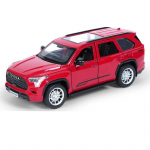 1/24 Toyota Sequoia maasturi simulatsiooniga sulamist automudel survevalu metallist maastikus&otilde;idukid automudeli heli- ja valgusm&auml;nguasi lastele kingitus punane