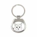 Munchkin Cat - keychain with a cat, keychain with a print, personalized pendant from the Art-Dog brand