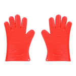 1 paar silikoonkindaid kuumakindlad ahjukindad tepitud voodriga libisemiskindla tekstuuriga k&auml;epidemega k&ouml;&ouml;gikindad grillimiseks k&uuml;psetamiseks M must