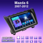 2 DIN Android Carplay Autoraadio Mazda 6 2007-2012 jaoks Multimeediapleier Peak Unit Stereo GPS-navigatsioon BT WIFI 4+64GB 1+16GB