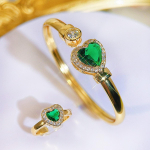 CMM kaheosaline retrov&auml;rviline armastuss&uuml;da, tsirkoonist avanev reguleeritav k&auml;ev&otilde;ru, k&auml;ev&otilde;ru s&otilde;rmuse komplekt Kuldne naine etnilise stiiliga k&otilde;ik sobivad ehted k&auml;te aksessuaarid kuld