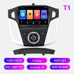 Androidi autoraadio Ford Focus 2012-2018 jaoks Multimeediam&auml;ngija Peaseade Stereo GPS-navigatsioon BT WIFI 1+16GB 1+16GB black