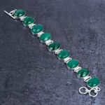 Smaragd(Simuleeritud) V&auml;&auml;riskivi K&auml;sit&ouml;&ouml; 925 Sterlingh&otilde;be K&auml;ev&otilde;ru 7-8 Y7U51