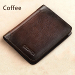 Ehtsast nahast Rfid Bifold rahakotid meestele Vintage &otilde;hukesed l&uuml;hikese krediitkaardihoidja rahaklambrid kingivad talle kohv